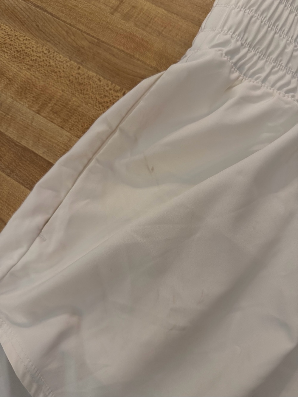 Nike White Women's Athletic High-Waist Shorts - Picture 4 of 4